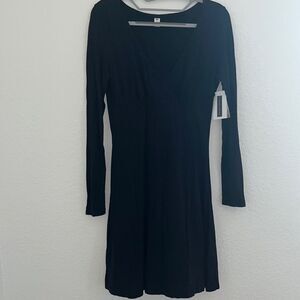 NWT - BP casual black long sleeved mini dress in black from Nordstrom.